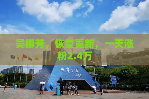 吴柳芳，恢复更新，一天涨粉2.4万